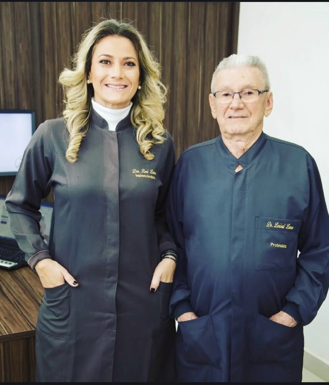 Dra. Reni Lemos ao lado do Dr. Lorival Lemos