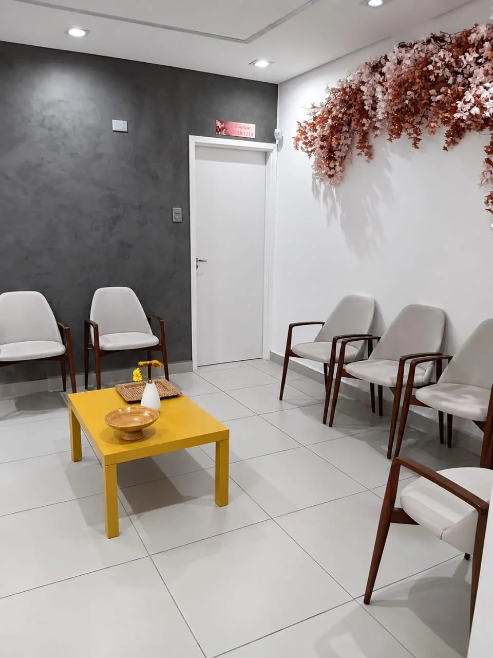 Ambiente de espera da clínica da Dra. Reni Lemos
