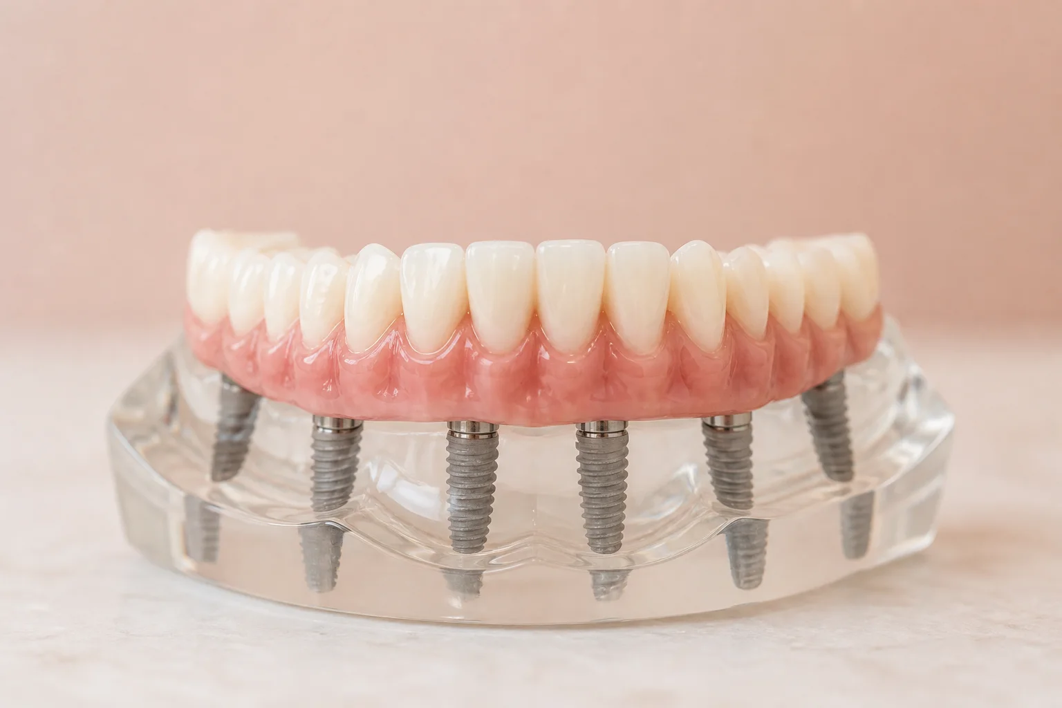 Modelo educativo de prótese protocolo apoiada sobre implantes